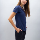 Natalie | Women's Anti-Stain Linen Cotton Blend Henley Top