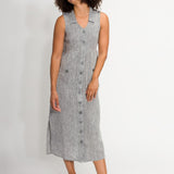 Melania | Women's Stain Resistant Linen Sleeveless Dress