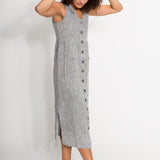 Melania | Women's Stain Resistant Linen Sleeveless Dress