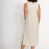 Melania | Women's Stain Resistant Linen Sleeveless Dress