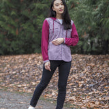 Bellatrix | Women's Long Sleeve Shirt With Hood and Jersey Sleeves